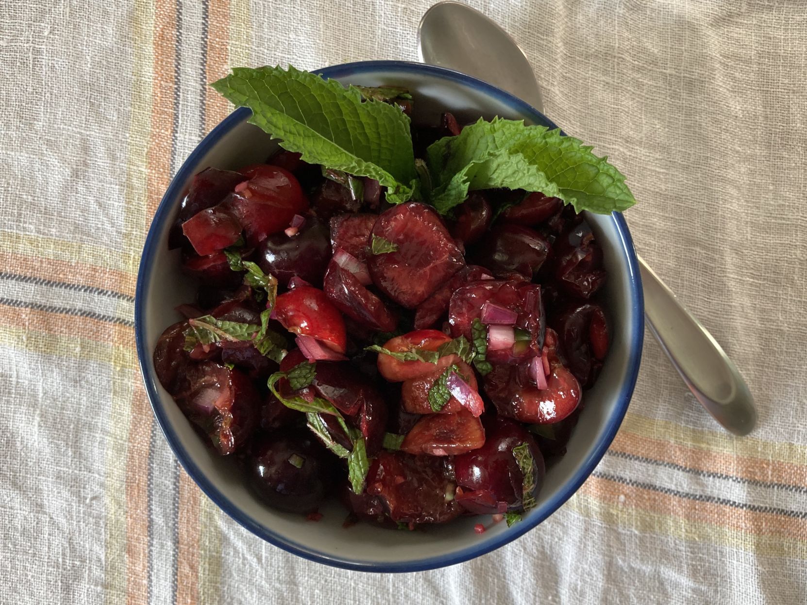 Cherry salsa bowl